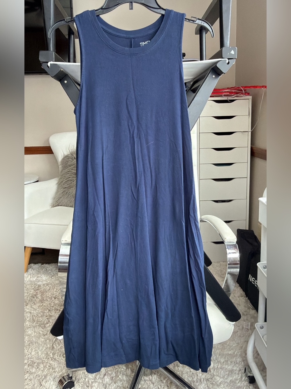 Time & Tru navy swing dress with pockets